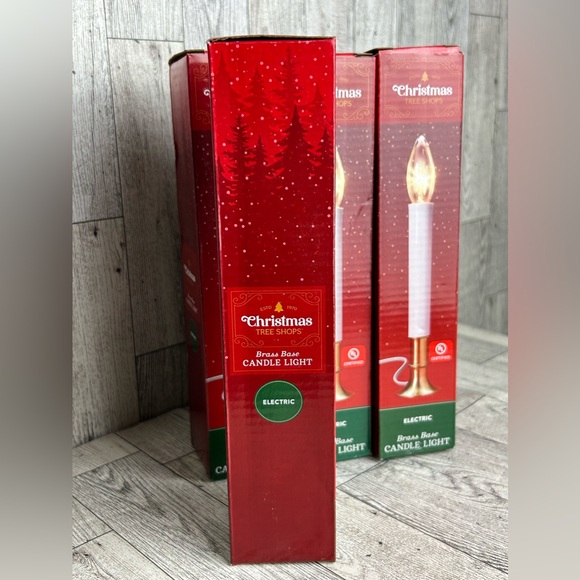 Christmas Tree Shop Electric Brass Base Candle Light 4pk NEW - Picture 4 of 6
